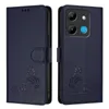 Leder Hülle für Infinix Smart 7 Süße Katze Flip Case Produktbild-Vorschau 2