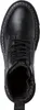 A top-down view of a black leather boot. Voir les images du produit