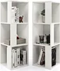 Two white cube-shaped bookshelves are displayed side-by-side, filled with various decorative items and books. Produktbild-Vorschau