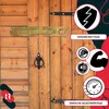 KOTARBAU® Dvoukřídlá závora brány Zamykání branky Zlatá Náhled obrázku produktu 6
