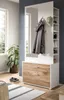 Kompaktgarderobe "Pallas" in weiß und Eiche Garderobe mit Produktbild-Vorschau 5