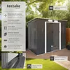 Abri de jardin métal 2,7 m² toiture monopente - gris/blanc Voir les images du produit 2