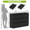 Schubladenschränke, 6 Schubladen mit Laufschienen, Kommode Produktbild-Vorschau 3