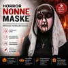 Horror Braut Nonne Maske – Halloween Kostüm & Fasching Produktbild-Vorschau 6