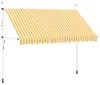 ručně stahovací markýza vidaXL 350 cm oranžová/bílá Náhled obrázku produktu 7