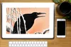 MuchoWow® Laptop Aufkleber Sticker Cover Vintage - Krähe - Produktbild-Vorschau 2