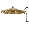 vidaXL Parasol mural avec LEDs 300 cm Taupe Voir les images du produit 9