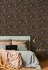 ESTAhome Tapete Blumen und Vögel Dunkelbraun, Olivgrün und Produktbild-Vorschau 6