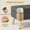 SONGMICS Odkládací taburet s úložným prostorem, podnožka s Náhled obrázku produktu 5