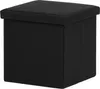 A black storage ottoman is shown from a front-facing angle against a white background. Náhled obrázku produktu