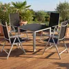 CASARIA® Gartenmöbel Set 4 Stühle mit Tisch 90x90cm Produktbild-Vorschau 2