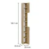 A tall, narrow cabinet with shelves and two doors, shown with dimensions indicated. Náhled obrázku produktu