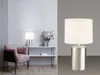 LED Tischlampe mit Keramikfuß Silber Antik & Lampenschirm Produktbild-Vorschau 1
