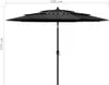 Sonnenschirm mit Aluminium-Mast 3-lagig Anthrazit 3 m Produktbild-Vorschau 8