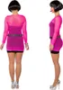 80er & 90er Jahre Netzkleid Pink elastisches Netzshirt Produktbild-Vorschau 2