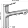 VEVOR Waschtischarmatur Wasserhahn aus gebürstetem Nickel & Produktbild-Vorschau 8