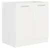 EKO White Spülenschrank 80 Weiss matt Küchenzeile Produktbild-Vorschau 1