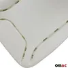 A close-up view of a white seat cushion with embedded gray elements along curved lines. Náhľad obrázku produktu