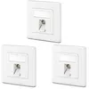 deleyCON 3x CAT7 Netzwerkdose 1 Port - 10 Gigabit - Produktbild-Vorschau 1