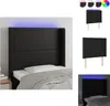 vidaXL LED Kopfteil Schwarz 83x16x118/128 cm Kunstleder -  Produktbild-Vorschau 1