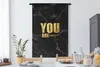 MuchoWow® Wandteppich Wandbehang Zitate - Magie - Gold - Produktbild-Vorschau 3