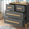 Commode Vitalispa Malia Gris 80x88cm avec 4 tiroirs, Model Voir les images du produit 4