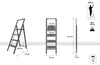 Drabest | Scala pieghevole in acciaio, modello "Slim", per Anteprima dell’immagine prodotto 2