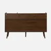 sweeek - XL Vintage Vinylmöbel Holzlook dunkles Holz 130cm Produktbild-Vorschau 2