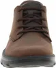 A close-up front view of a brown leather Skechers men's boot. Voir les images du produit