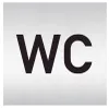 Pictogramme WC, acier inoxydable, carré 60 x 60 x 1,2 mm Voir les images du produit 1