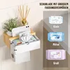 Toilettenpapierhalter mit Ablage Bambus Produktbild-Vorschau 2