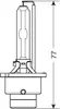A technical drawing of a car headlight bulb. Náhled obrázku produktu