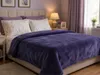 HowHomely Decke Kuscheldecke 160 x 200 cm violett Wohndecke Produktbild-Vorschau 4