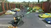A scene from a video game showing characters and vehicles in a parking lot. Produktbild-Vorschau