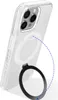 A clear phone case with a magnetic ring stand attached. Anteprima dell’immagine prodotto