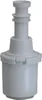 A gray toilet flush valve component on a white background. Anteprima dell’immagine prodotto