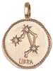 Waage Sternzeichen Vergoldet mit 18k Gold 16mm Produktbild-Vorschau 2