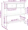 vidaXL Konzolový stolek Grey Sonoma 72,5x25x75 cm Dřevěné Náhled obrázku produktu 9