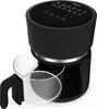 A black air fryer with a glass basket and a digital touch panel on top, shown against a white background. Produktbild-Vorschau