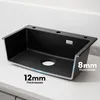 Küchenspüle 60x45cm Granitspüle Anthrazitschwarz Mit Produktbild-Vorschau 9