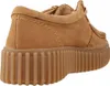Side view of a brown Clarks Torhill Bee shoe with a thick, ribbed sole. Náhľad obrázku produktu