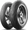 Two motorcycle tires are shown on their rims, presented against a white background. Anteprima dell’immagine prodotto