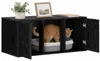 vidaXL Litière pour chat, meuble, noir, imitation chêne, Voir les images du produit 3