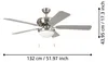 EGLO Deckenventilator BALLINA, 5 Flügel Ventilator mit Produktbild-Vorschau 2