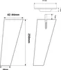 Diagrams showing the dimensions and mounting of furniture legs. Náhled obrázku produktu