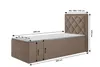 Bett, Boxspringbett DORMI MINI 90x200 cm mit Bettkästen, Produktbild-Vorschau 3