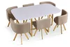 MENZZO Table rectangulaire 150cm avec 6 chaises gain de Voir les images du produit 2