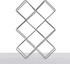 Weinflaschenhalter "QUADRAT" | Metall, silber, 46 cm | Produktbild-Vorschau 2