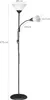 MONZANA® Lampadaire avec liseuse Noir 175 cm Réglable E27 Voir les images du produit 3
