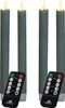 Sparset Stabkerzen LED mit Timer Klein+Groß Grün 4 Stück Produktbild-Vorschau 1
